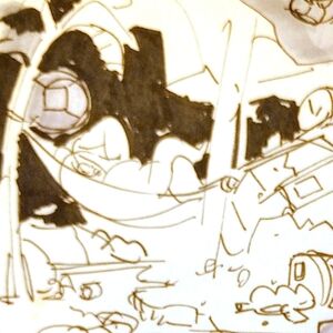 SU **REBECCA SUGAR** "Amethyst's Room"  Concept Marker and Ink Drawing  - RS